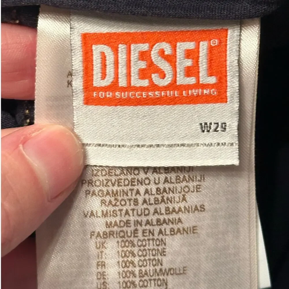 Diesel D-Chino-Work Relaxed Jeans 0jgas Men size 29 Dusty Blue Straight leg